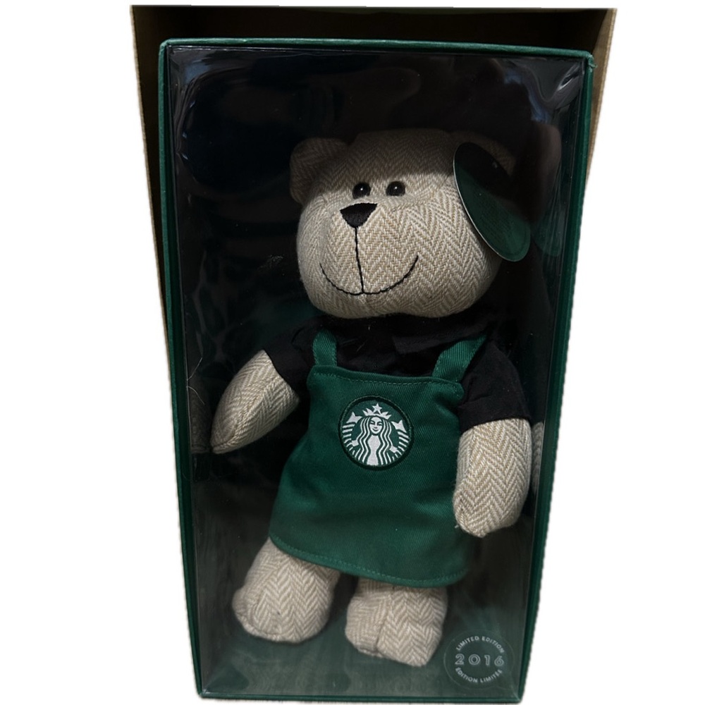 Brand New in Box! Limited Edition 2016 Starbucks Green Apron Bear